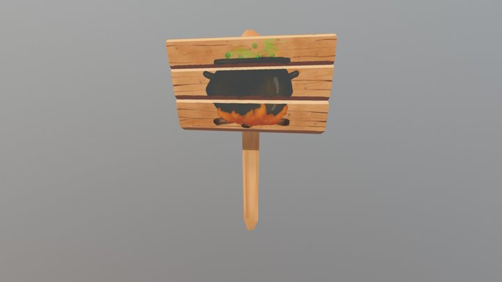 Signboard 3D Model