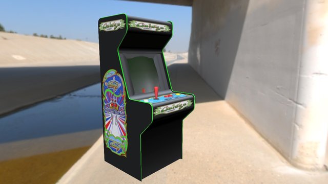 Galaga Arcade machine 3D Model