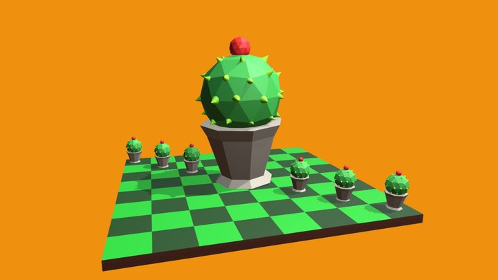 Scacchieraconvasodifiori 3D Model