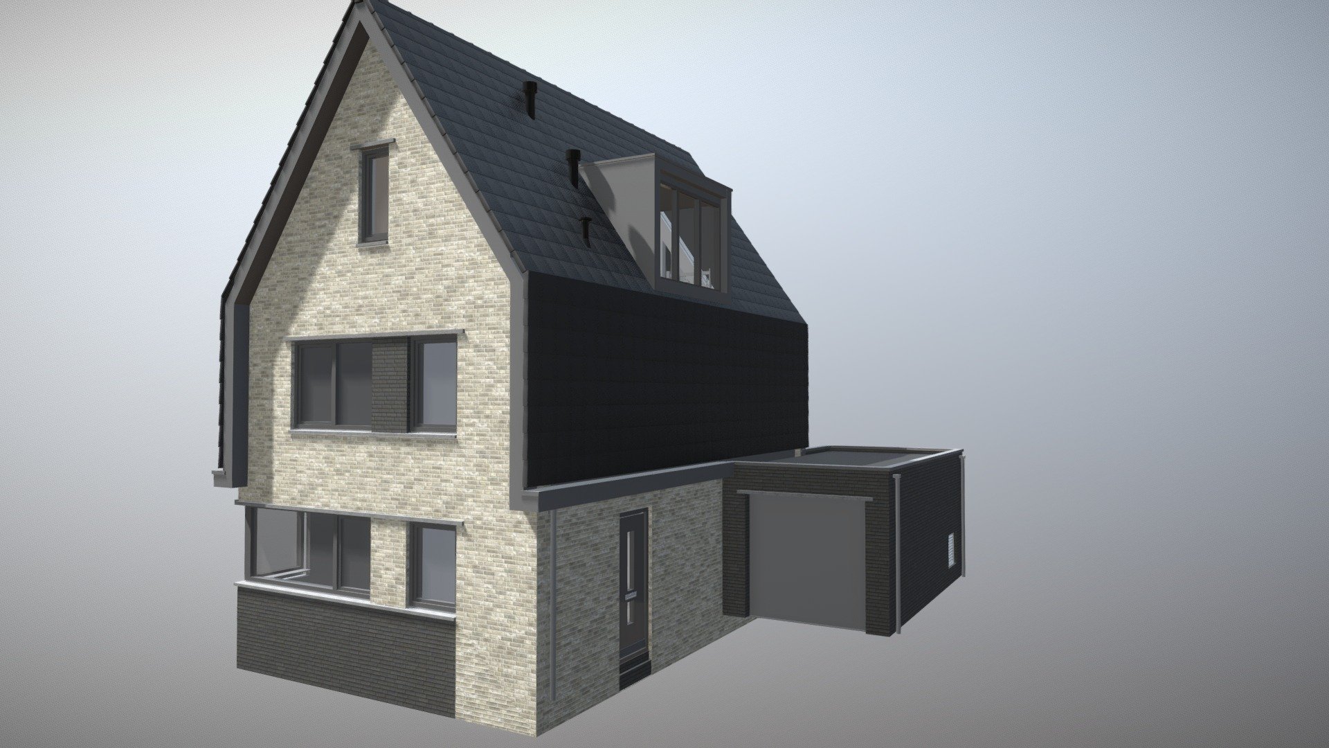 vrijstaande woning - 3D model by TVDM [6d41921] - Sketchfab