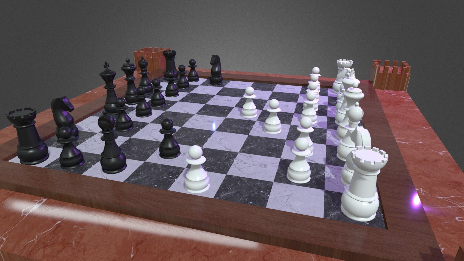 Chess Board - Marble (Gloss)