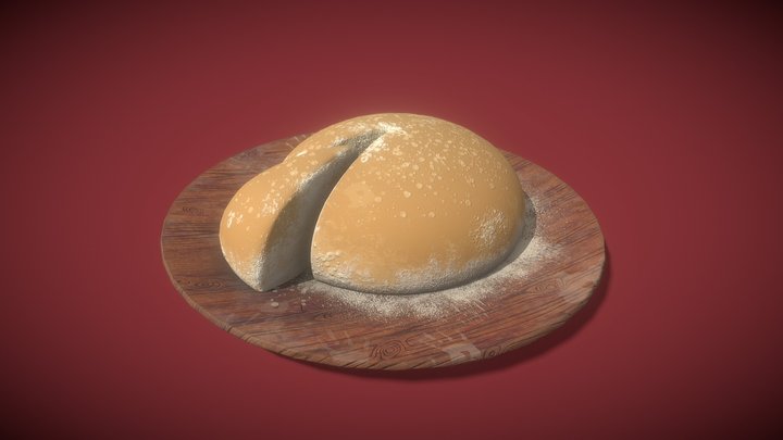 Bread low poly Stylize 3D Model