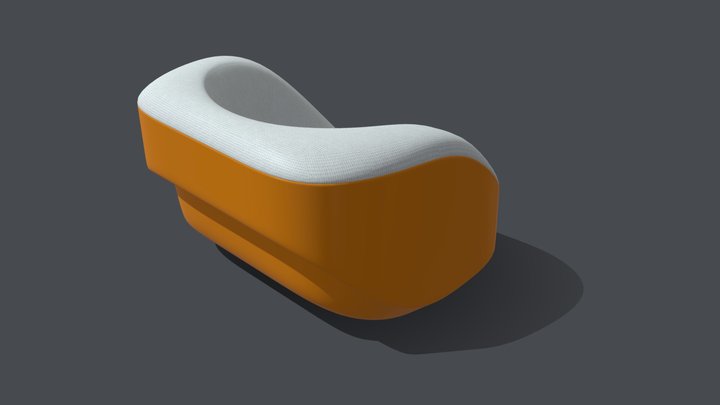Orange Chair 03 3D Model