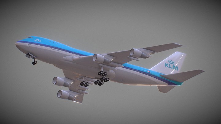 Boeing 747 (b747) KLM 3D Model