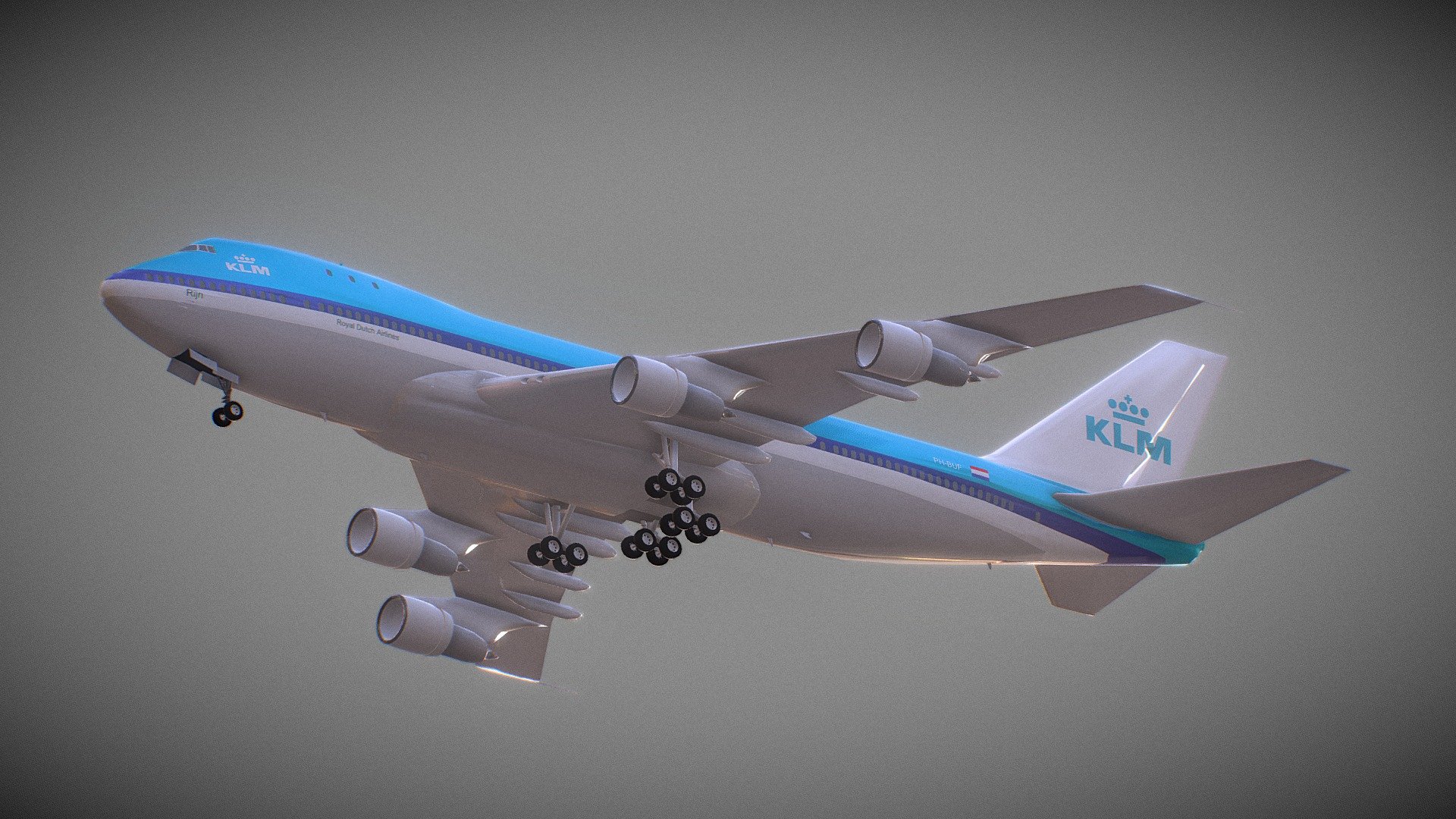 Boeing 747 (b747) KLM - Download Free 3D model by hilos run