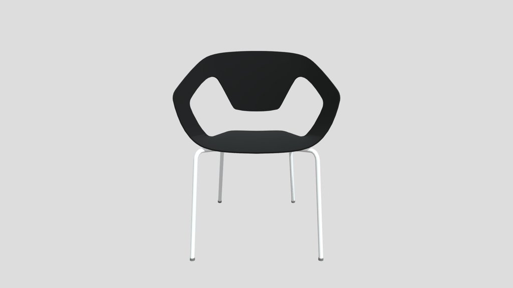 LOT DE 4 CHAISES PVC/MÉTAL - LINER