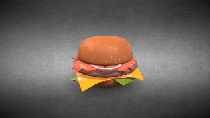 3D Cheeseburger Model 3D Model