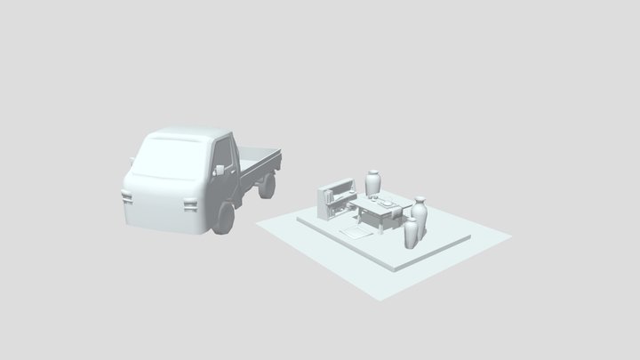 Japanese Grandma's house 2 More Detailed Props 3D Model