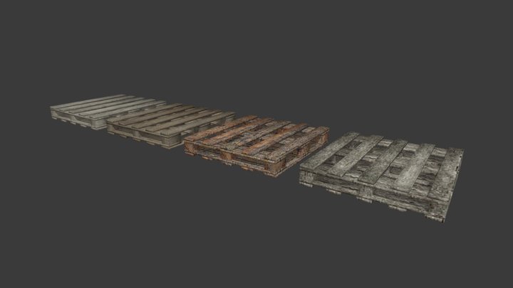 [PSX] Wood Pallets 3D Model