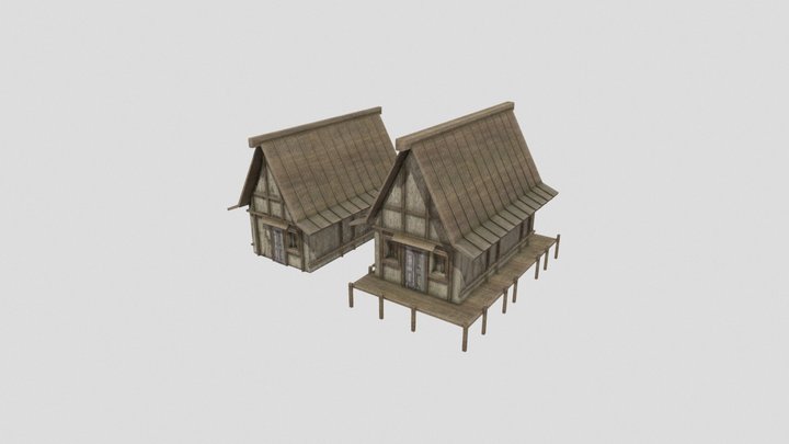 Village_house_low poly 3D Model