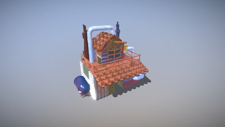 Trashy Mecanic Workshop 3D Model