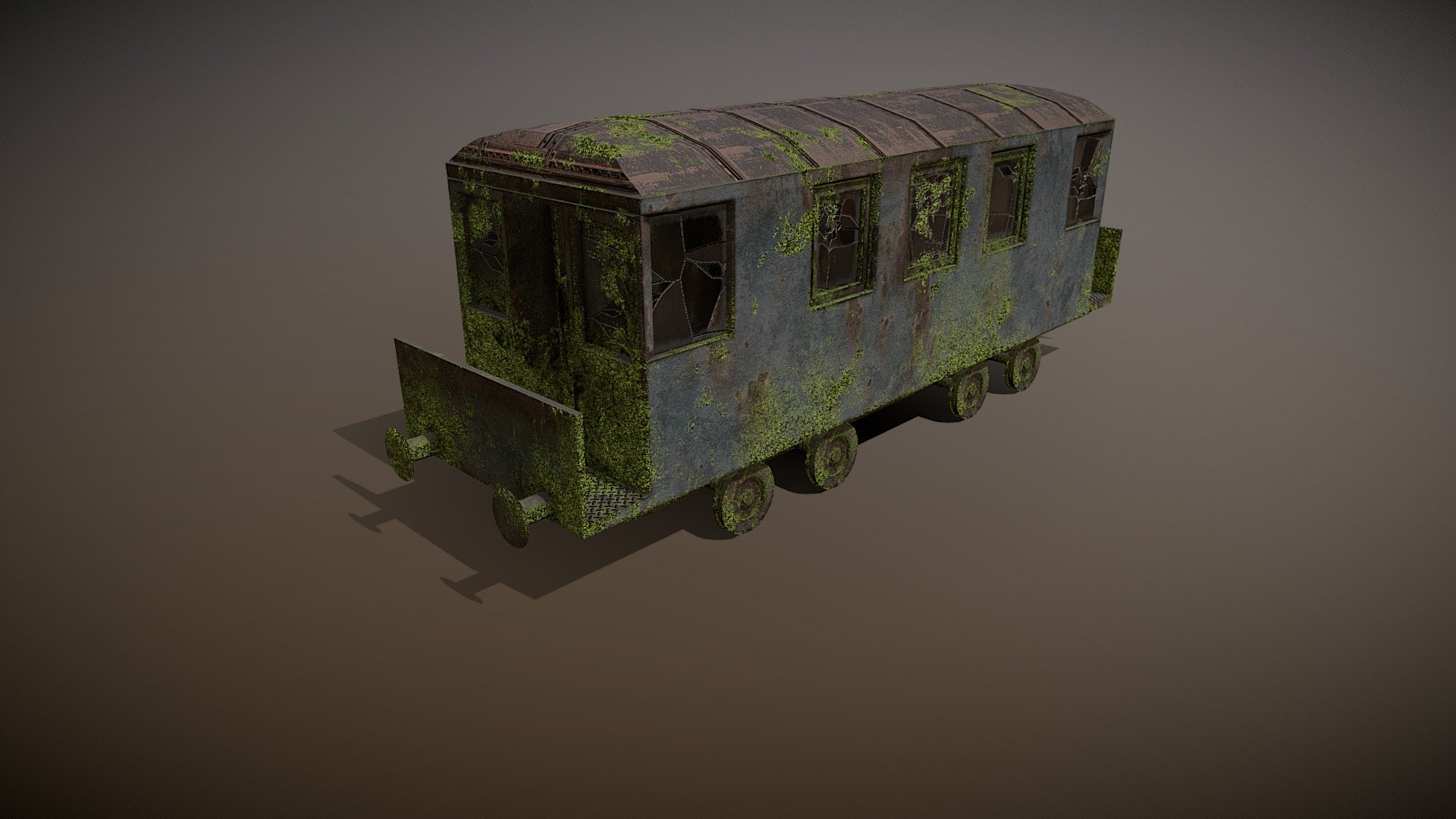 Post Apocalyptic Broken Train Wagon - Buy Royalty Free 3D model by ...