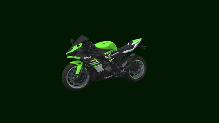Kawaski Ninja ZX-6R 2019 3D Model