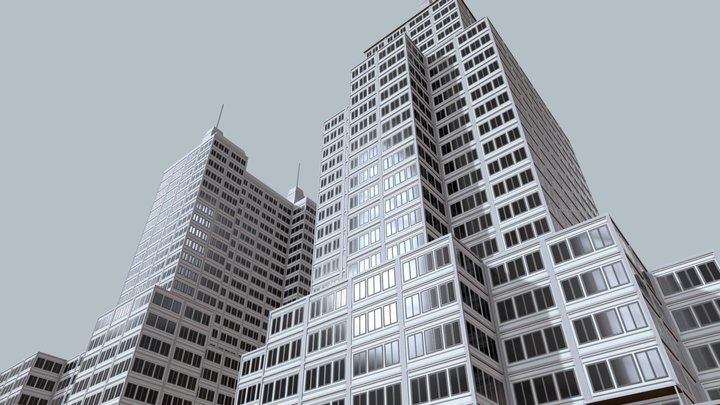 Office or Apartment Building 3D Model