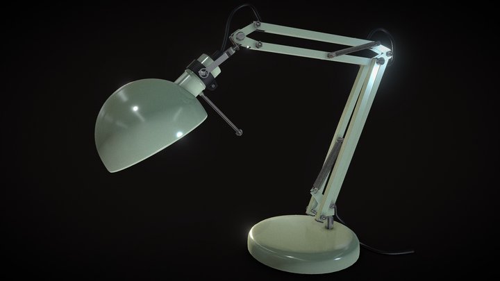 High poly Desktop lamp 3D Model