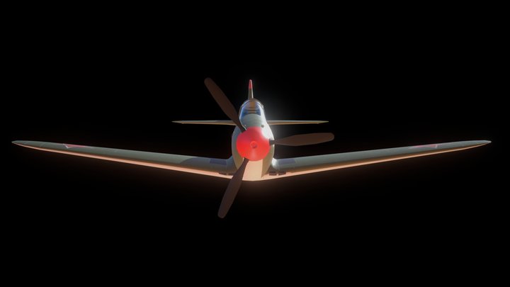 Bell P-39 Aircobra "Electrostalets" 3D Model