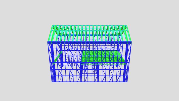 D25 Barn House 6x12 3D Model