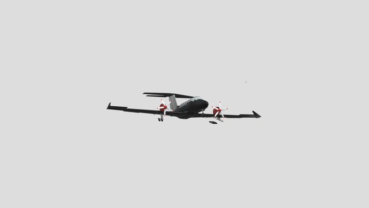 Plane Beechcraft V2 3D Model
