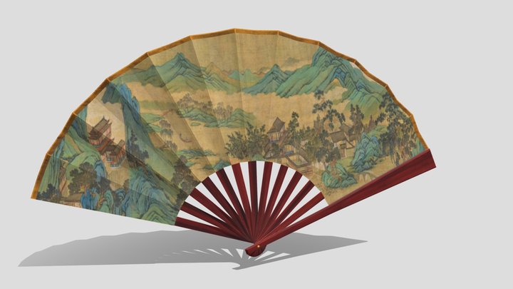 Folding fan 3D Model