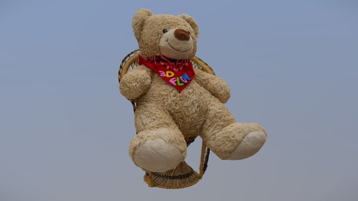 Sitting Teddy Bear 3D Model
