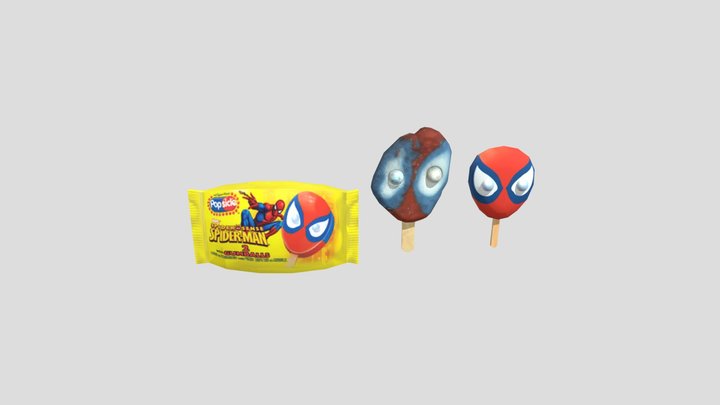 Spider Man Popsicle 3D Model