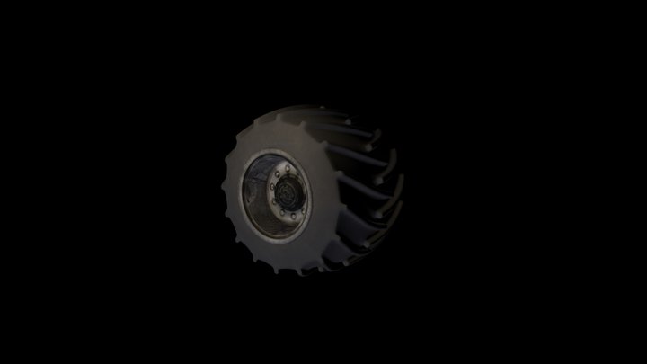 Monster Truck Wheel Game 3D Model