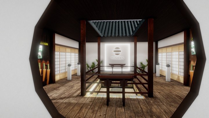 Japanese tea and teaware promotional house 3D Model