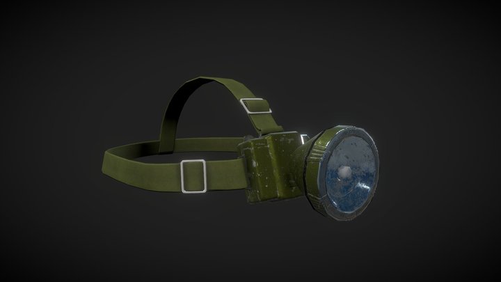 Military headlamp 3D Model