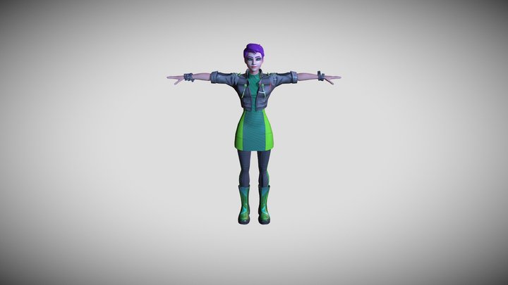 Locking Hip Hop Dance 3D Model