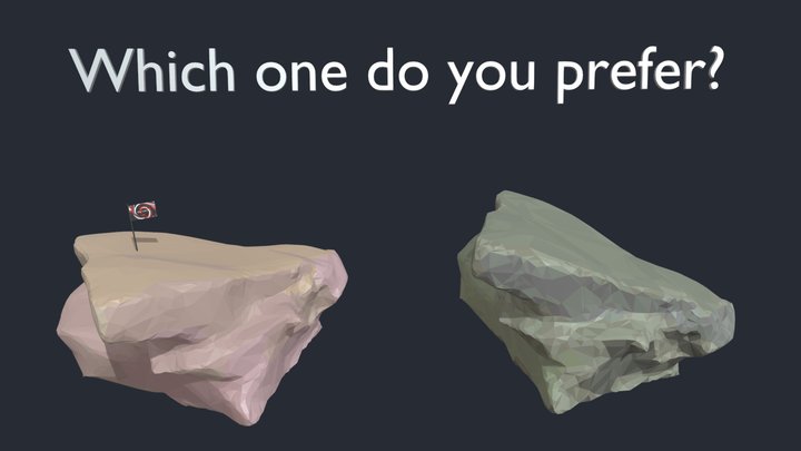 Low Poly Big Rock 3D Model