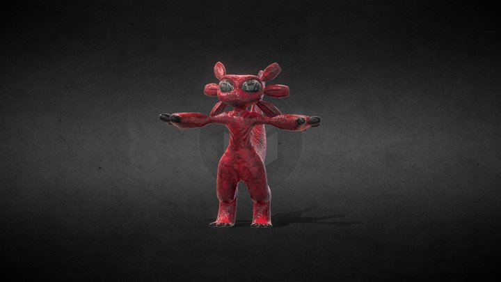 Mutated Axolotl 3D Model