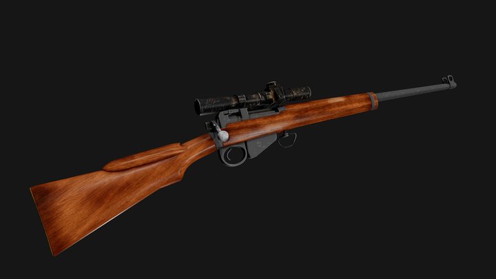 L42A1 Sniper Rifle 3D Model