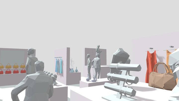 Trade Fair Visual Merchandising Display 3D Model