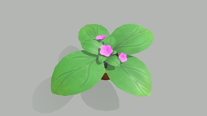 Lowpoly Flower 3D Model