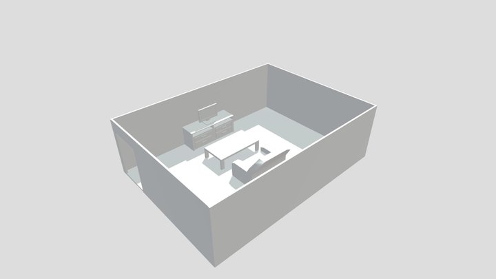 Sala Semi Low Poly 3D Model