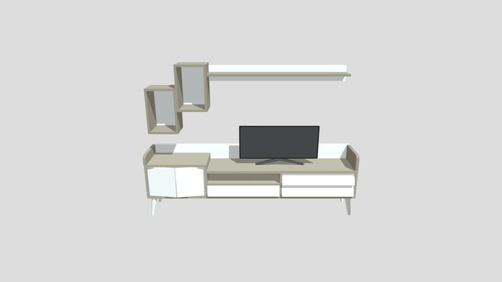 Television and Television Unity Decor 3D Model