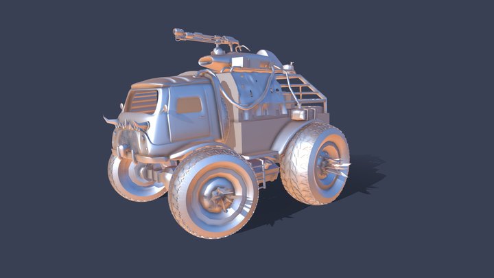 Mad Max style car 3D Model
