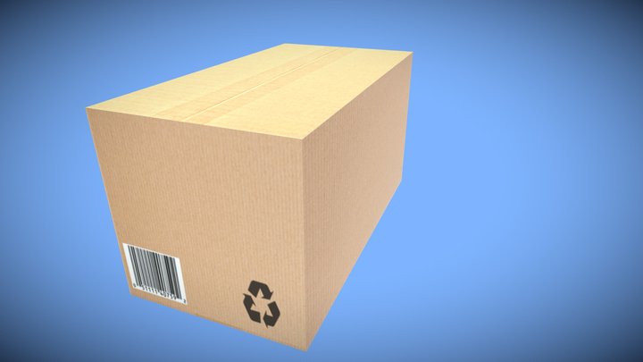 Super Low Poly Cardboard Box – Modello 3D gratuito STL