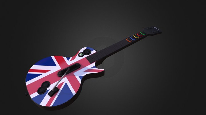 UKOG Les Paul Guitar Hero 3 Guitar 3D Model