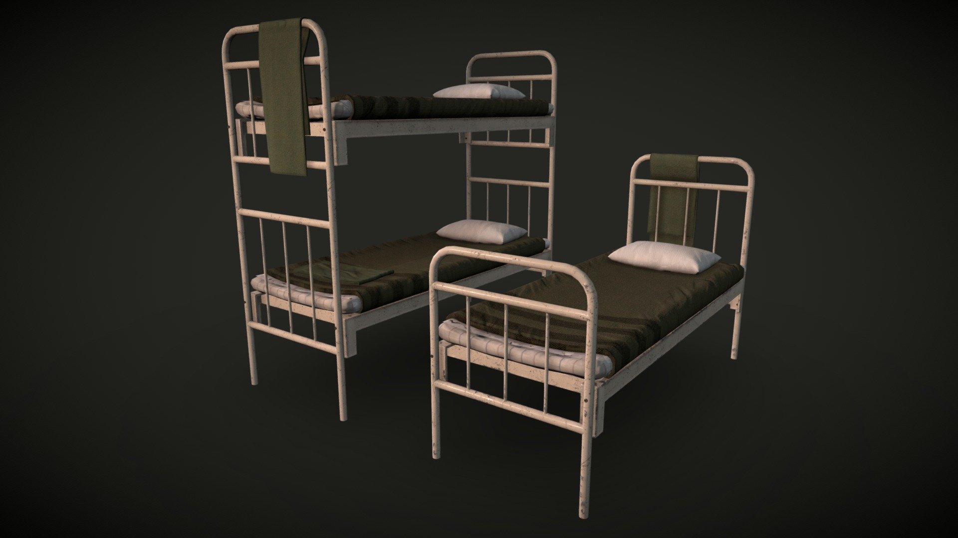 Army Beds 3D model by UrNogness [6d5d989] Sketchfab