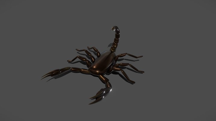 TEXTURED, RIGGED AND ANIMATED SCORPION 3D Model