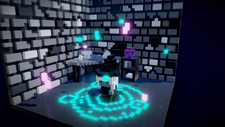 Voxel Witch 3D Model