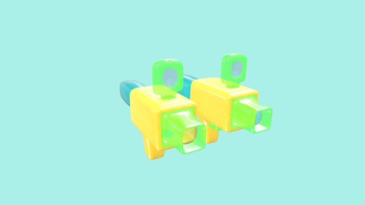 The splash Guns free asset 3D Model