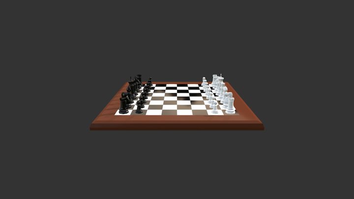 Low Poly Chess 3D Model