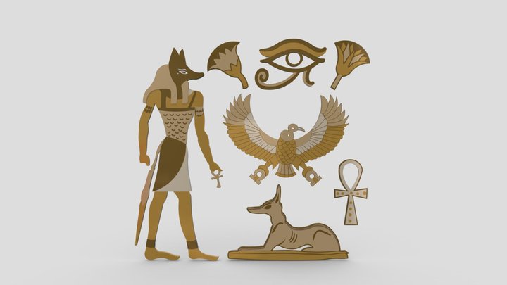 Egyptian Symbols - 040 3D Model