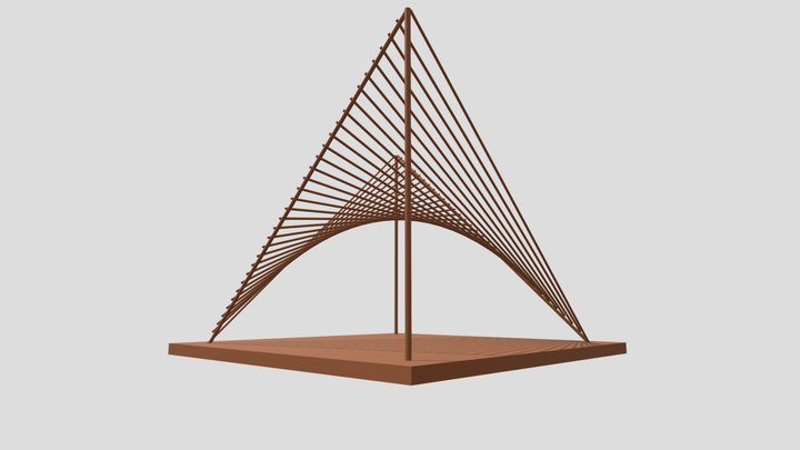 Modelo 3D de estructura Paraboloide Hiperbólico 3D Model