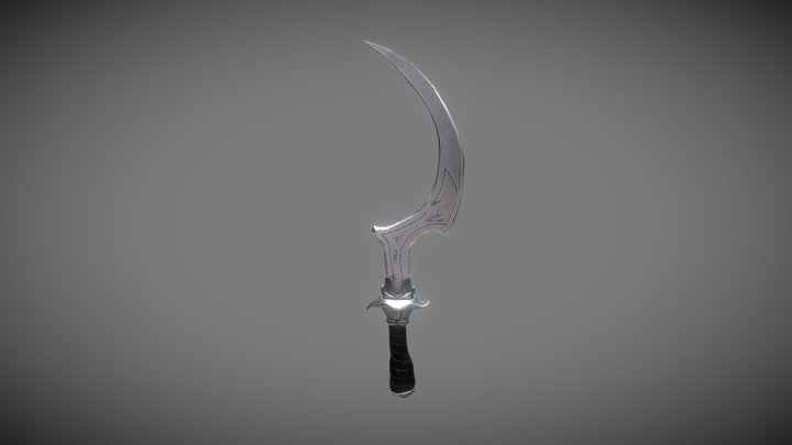 Fantasy Sickle Weapon 3D Model