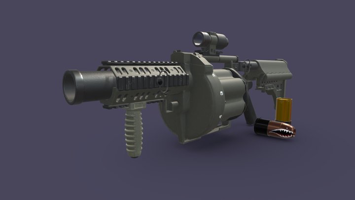 Milkor Grenade Launcher 3D Model