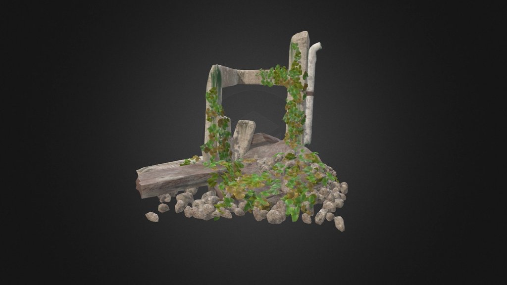 Low poly column Debris