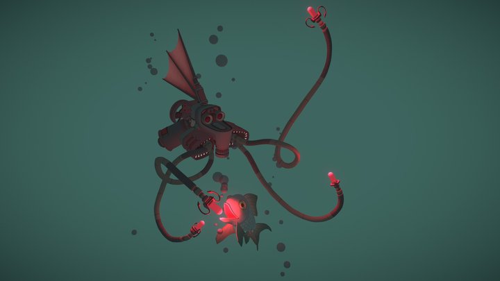 Robotic Angler Fish 3D Model